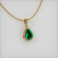 2.76 Ct. Emerald   Pendant, 18K Yellow Gold 2