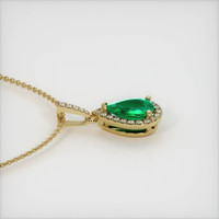 1.64 Ct. Emerald  Pendant - 18K Yellow Gold