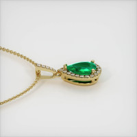 1.64 Ct. Emerald Pendant, 18K Yellow Gold 3