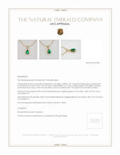 Emerald Pendant 3.07 Ct., 18K Yellow Gold Appraisal