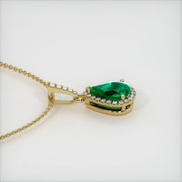 3.07 Ct. Emerald Pendant, 18K Yellow Gold 3