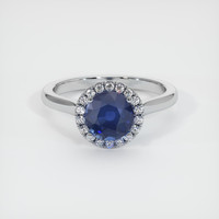 1.89 Ct. Blue Sapphire Ring, Platinum 950 1
