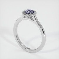 0.49 Ct. Purple Sapphire Ring, Platinum 950 2