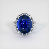 12.55 Ct. Sapphire Ring, Platinum 950 1