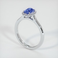 0.89 Ct. Sapphire Ring, Platinum 950 2