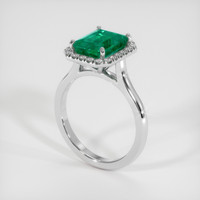 2.23 Ct. Emerald Ring, Platinum 950 2