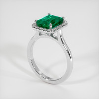 2.28 Ct. Emerald Ring, Platinum 950 2