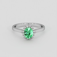 0.78 Ct. Emerald Ring, Platinum 950 1