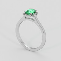 0.78 Ct. Emerald Ring, Platinum 950 2