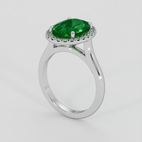 4.34 Ct. Emerald Ring, Platinum 950 2