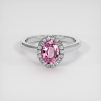 1.20 Ct. Pink Sapphire Ring, Platinum 950 1
