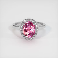 2.41 Ct. Pink Sapphire Ring, Platinum 950 1