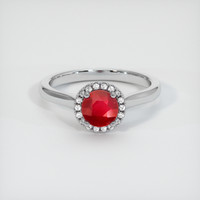 1.09 Ct. Ruby Ring, Platinum 950 1