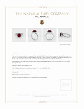 Ruby Ring 3.02 Ct., Platinum 950 Appraisal