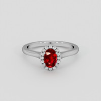 0.67 Ct. Ruby Ring, Platinum 950 1