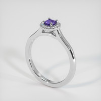 0.27 Ct. Purple Sapphire Ring, Platinum 950 2
