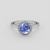 1.91 Ct. Blue Sapphire Ring, Platinum 950 1