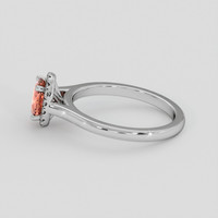 1.08 Ct. Padparadscha Sapphire Ring, Platinum 950 4