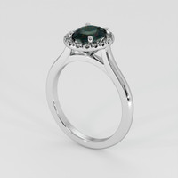 1.30 Ct. Green Sapphire Ring, Platinum 950 2