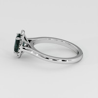 1.30 Ct. Green Sapphire Ring, Platinum 950 4
