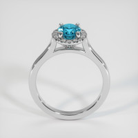 1.18 Ct. Greenish Blue Sapphire Ring, Platinum 950 3