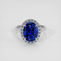 4.12 Ct. Blue Sapphire Ring, Platinum 950 1
