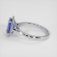 2.57 Ct. Purplish Blue Sapphire Ring, Platinum 950 4