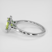 1.46 Ct. Yellowish Green Sapphire Ring, Platinum 950 4