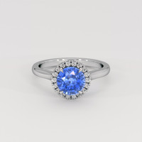 1.73 Ct. Blue Sapphire Ring, Platinum 950 1