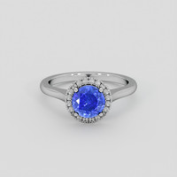 2.29 Ct. Blue Sapphire Ring, Platinum 950 1