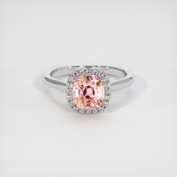 2.33 Ct. Padparadscha Sapphire Ring, Platinum 950 1