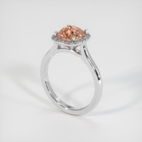 2.33 Ct. Padparadscha Sapphire Ring, Platinum 950 2