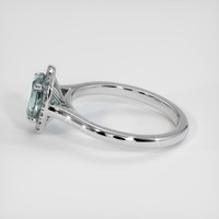 1.63 Ct. Bluish Green Sapphire Ring, Platinum 950 4