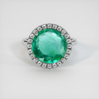 4.56 Ct. Emerald Ring, Platinum 950 1