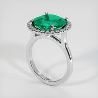 4.56 Ct. Emerald Ring, Platinum 950 2