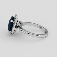 5.03 Ct. Bluish Green Sapphire Ring, Platinum 950 4