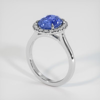 3.25 Ct. Blue Sapphire Ring, Platinum 950 2