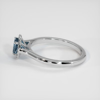 1.08 Ct. Greyish Blue Sapphire Ring, Platinum 950 4