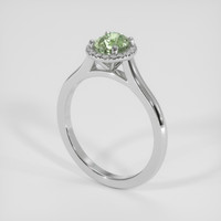 1.57 Ct. Yellowish Green Sapphire Ring, Platinum 950 2