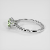 1.57 Ct. Yellowish Green Sapphire Ring, Platinum 950 4