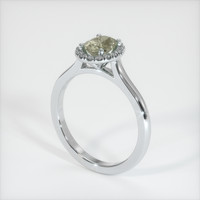 0.91 Ct. Yellow Sapphire Ring, Platinum 950 2