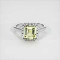 3.03 Ct. Yellow Sapphire Ring, Platinum 950 1