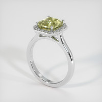 3.03 Ct. Yellow Sapphire Ring, Platinum 950 2