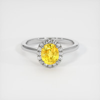 1.55 Ct. Yellow Sapphire Ring, Platinum 950 1