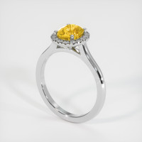 1.55 Ct. Yellow Sapphire Ring, Platinum 950 2