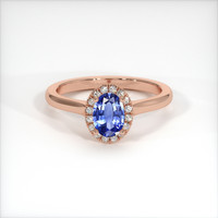 0.67 Ct. Sapphire Ring, 14K Rose Gold 1