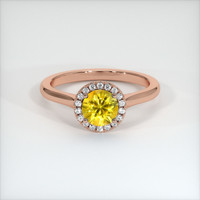 0.91 Ct. Bi Color Sapphire Ring, 14K Rose Gold 1