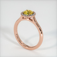 0.91 Ct. Bi Color Sapphire Ring, 14K Rose Gold 2