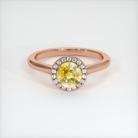 0.90 Ct. Bi Color Sapphire Ring, 14K Rose Gold 1