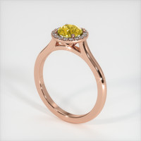 0.90 Ct. Bi Color Sapphire Ring, 14K Rose Gold 2
